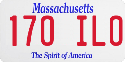 MA license plate 170IL0