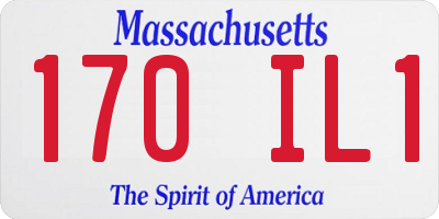MA license plate 170IL1