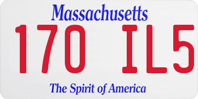 MA license plate 170IL5