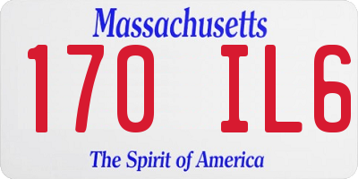 MA license plate 170IL6