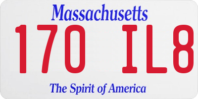 MA license plate 170IL8
