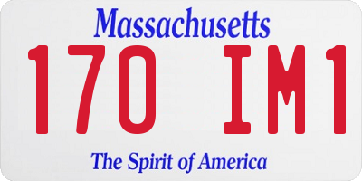 MA license plate 170IM1