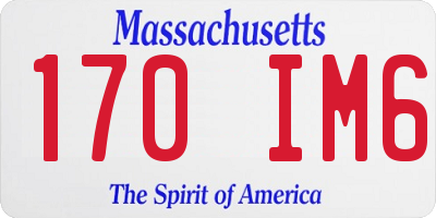 MA license plate 170IM6