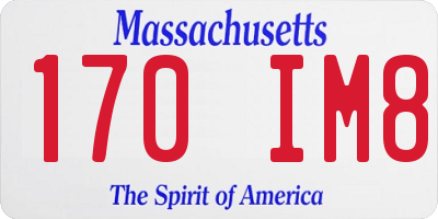 MA license plate 170IM8