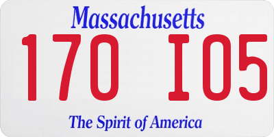 MA license plate 170IO5