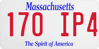 MA license plate 170IP4