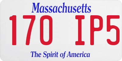MA license plate 170IP5