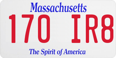 MA license plate 170IR8
