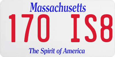 MA license plate 170IS8