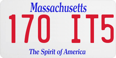 MA license plate 170IT5