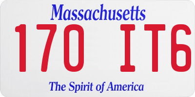 MA license plate 170IT6