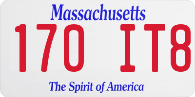 MA license plate 170IT8