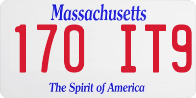MA license plate 170IT9