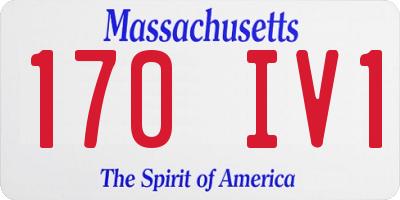 MA license plate 170IV1
