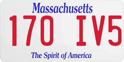 MA license plate 170IV5