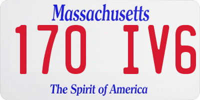 MA license plate 170IV6