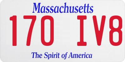 MA license plate 170IV8