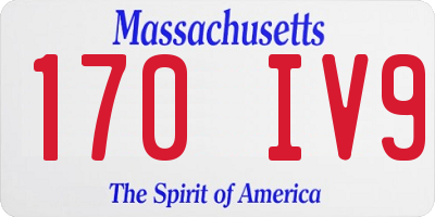 MA license plate 170IV9