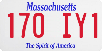 MA license plate 170IY1