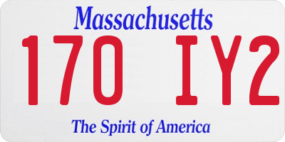 MA license plate 170IY2