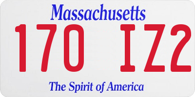 MA license plate 170IZ2