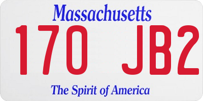 MA license plate 170JB2