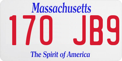 MA license plate 170JB9