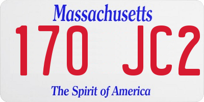 MA license plate 170JC2