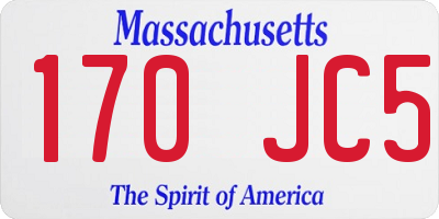 MA license plate 170JC5