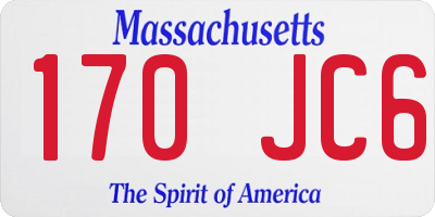 MA license plate 170JC6