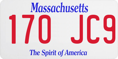 MA license plate 170JC9