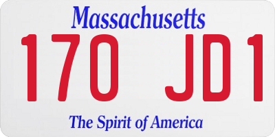 MA license plate 170JD1