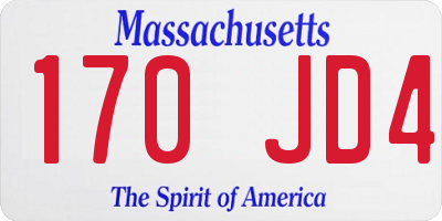 MA license plate 170JD4