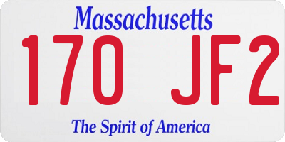 MA license plate 170JF2