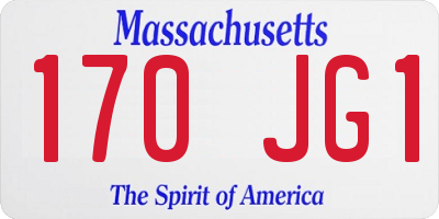 MA license plate 170JG1