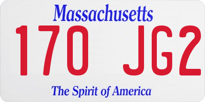 MA license plate 170JG2