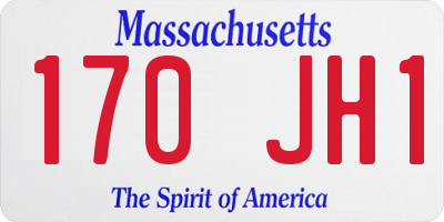 MA license plate 170JH1