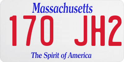 MA license plate 170JH2