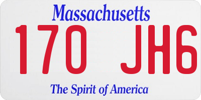 MA license plate 170JH6