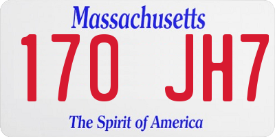 MA license plate 170JH7