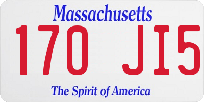 MA license plate 170JI5
