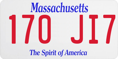 MA license plate 170JI7