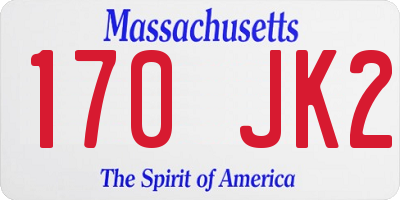 MA license plate 170JK2