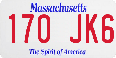 MA license plate 170JK6