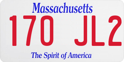MA license plate 170JL2