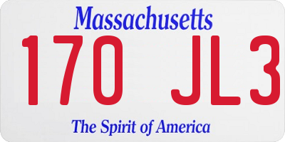 MA license plate 170JL3