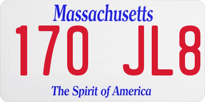 MA license plate 170JL8