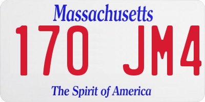 MA license plate 170JM4