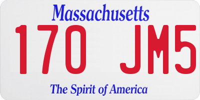 MA license plate 170JM5