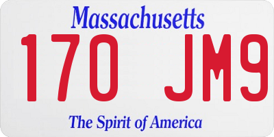 MA license plate 170JM9